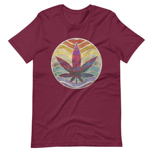 Retro-Design-of-Marijuana-Leaf-Unisex t-shirt-Phoenix Styles