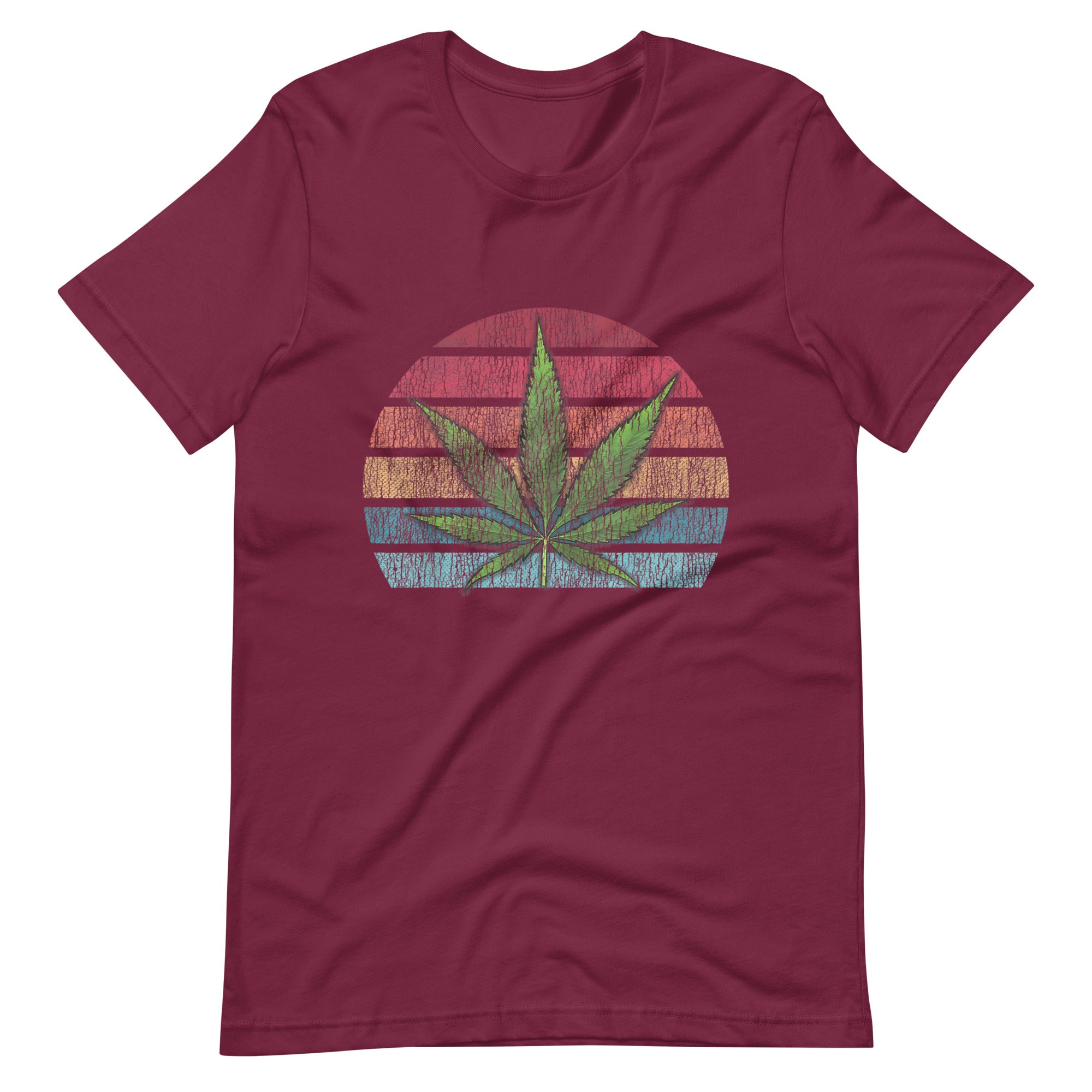 Vintage-Marijuana-Weed-Cannabis-Leaf-Retro-Stoner-Unisex t-shirt-Phoenix Styles