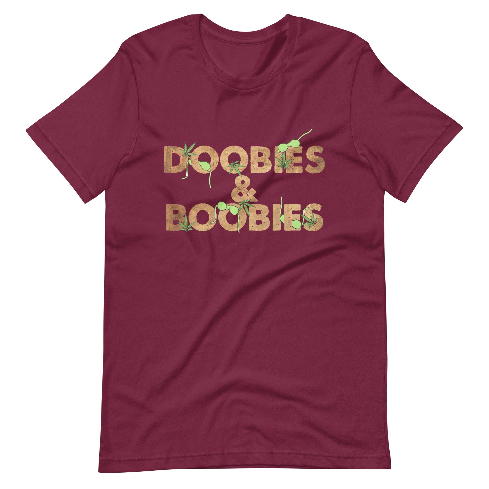 Doobies-Boobies-Breast-Bra-Weed-Unisex t-shirt-Phoenix Styles