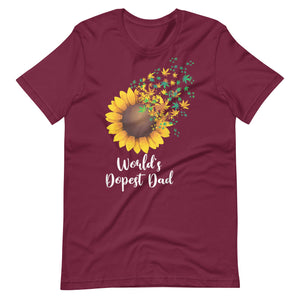 Funny-Worlds-Dopest-Dad-Gift-Cool-Sunflower-Weed t-shirt-Phoenix Styles