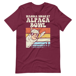 Wanna-Smoke-Alpaca-Bowl-Weed tshirt-Phoenix Styles