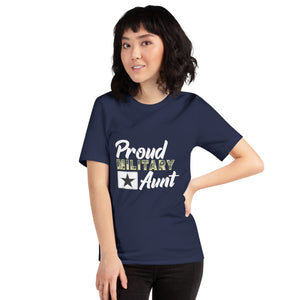 Proud Military Aunt Unisex t-shirt-Phoenix Styles