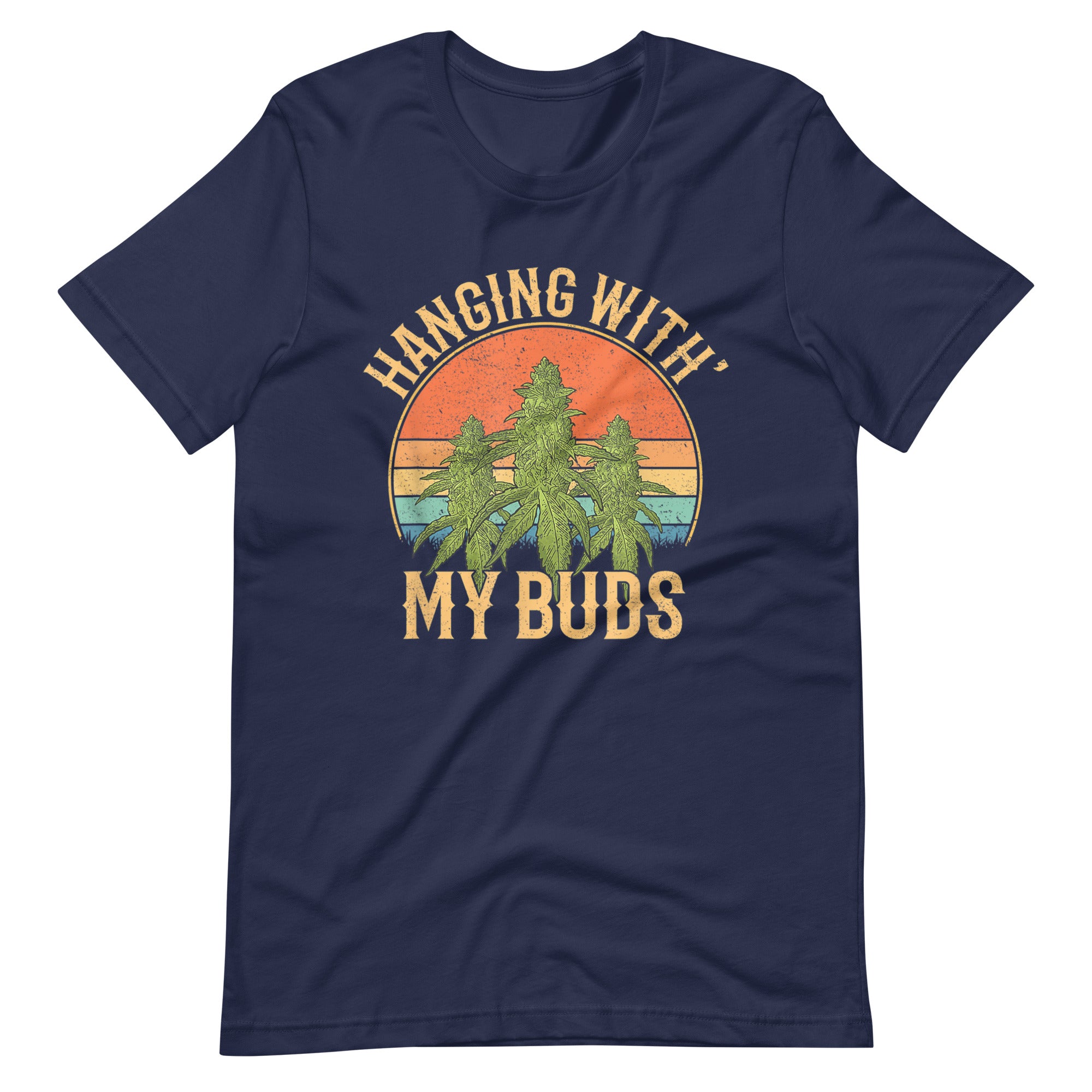 Hanging-With-My-Buds-retro-weed-Unisex t-shirt-Phoenix Styles