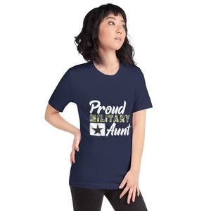 Proud Military Aunt Unisex t-shirt-Phoenix Styles