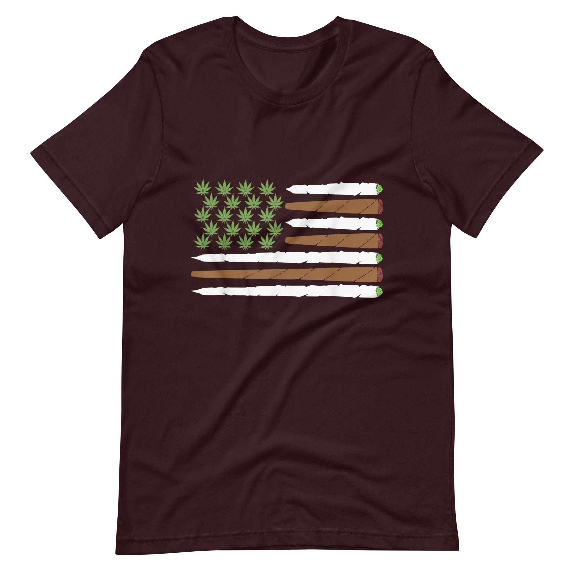 USA-Flag-Weed-Leaf-Fourth-of-July-American-Flag-Unisex t-shirt-Phoenix Styles