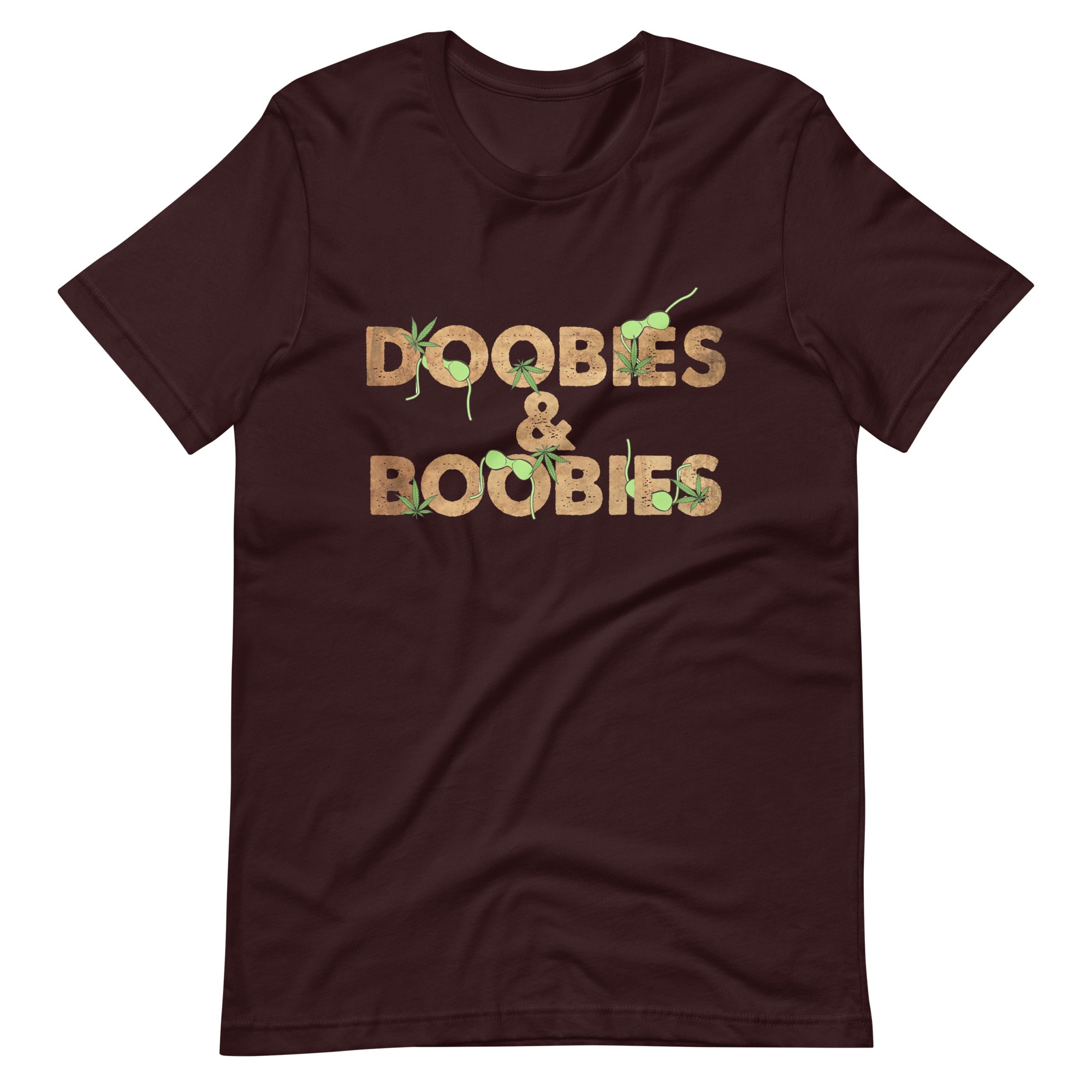 Doobies-Boobies-Breast-Bra-Weed-Unisex t-shirt-Phoenix Styles