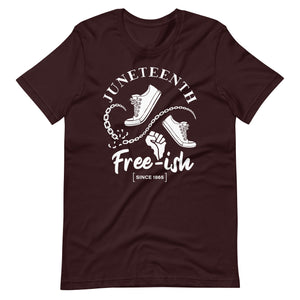 Juneteenth Free-Ish White Print Unisex t-shirt-Phoenix Styles