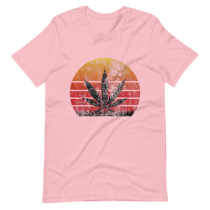 Sun-Vintage-T-Shirt-Marijuana-Leaf-Unisex t-shirt-Phoenix Styles