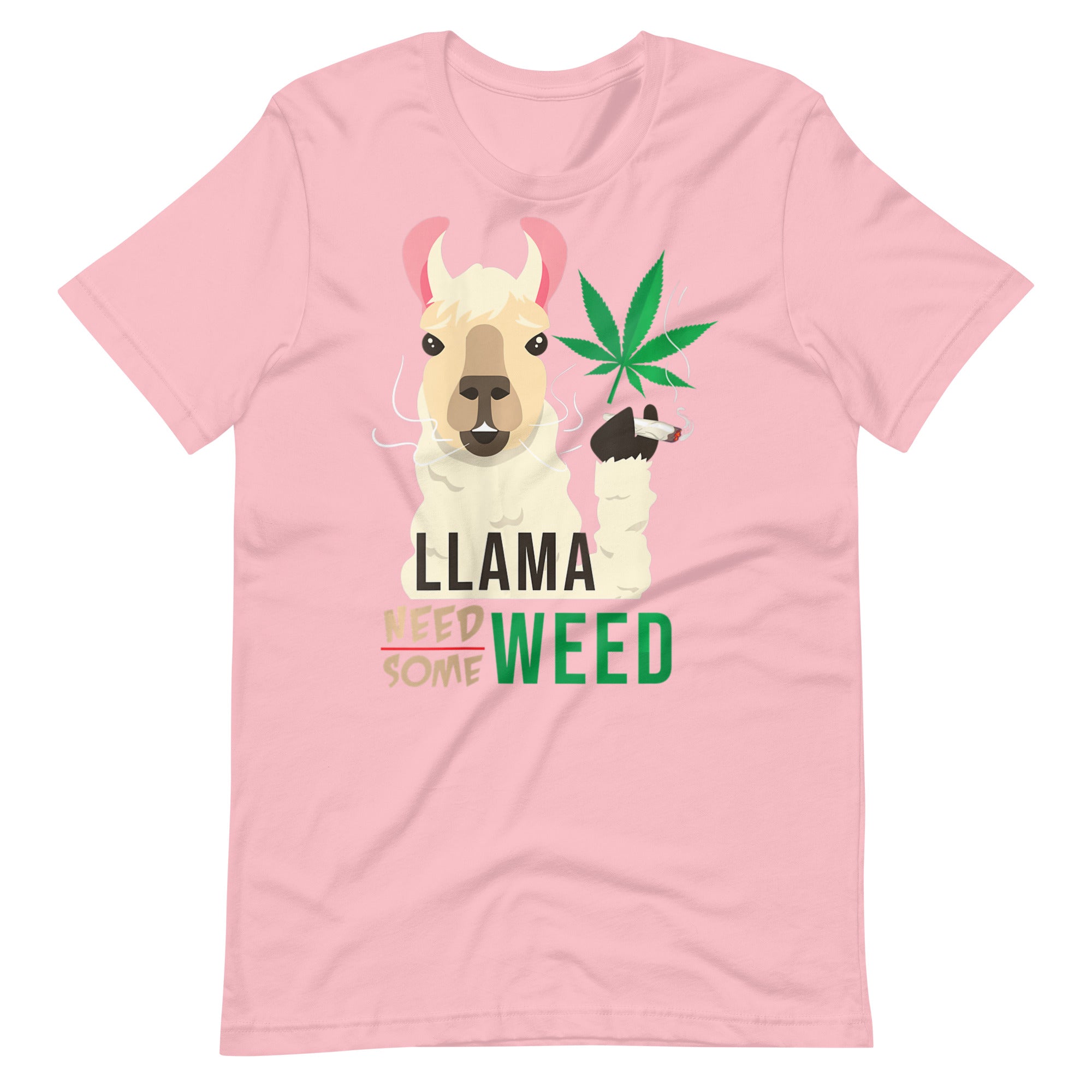 Womens-Funny-Llama-Need-Some-Weed-Pot-Smoking-t-shirt-Phoenix Styles