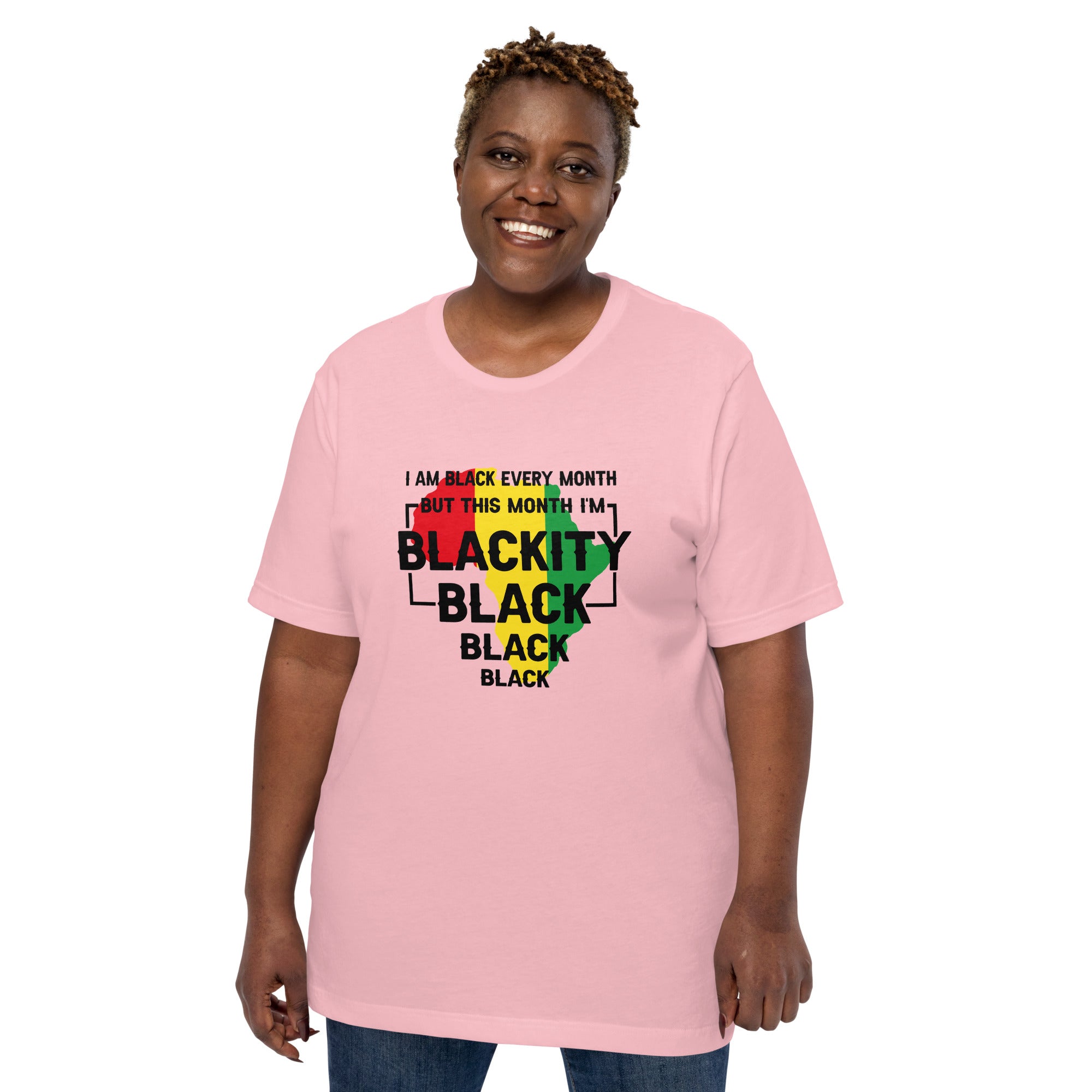 Blackity Black Black Black Print t-shirt-Phoenix Styles