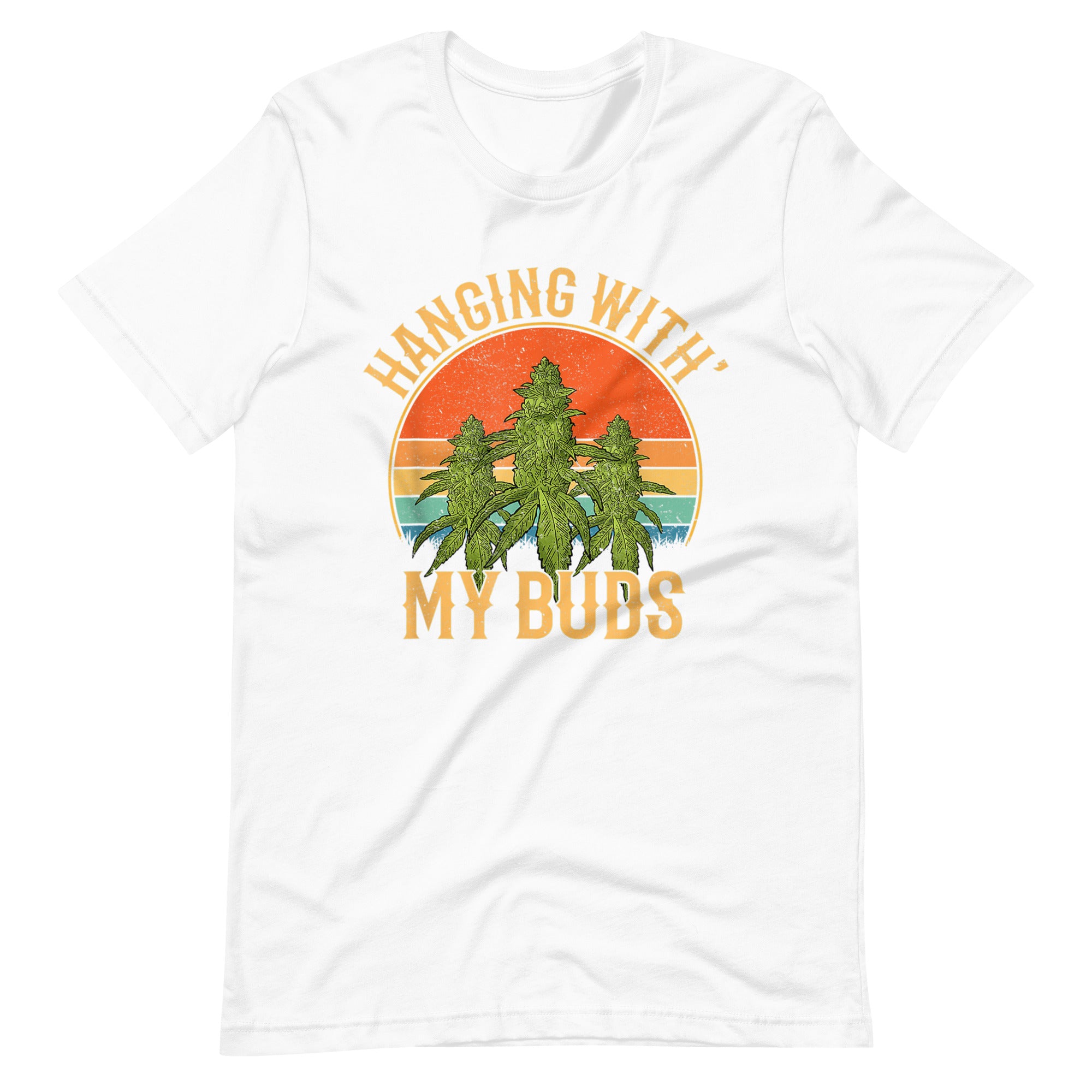 Hanging-With-My-Buds-retro-weed-Unisex t-shirt-Phoenix Styles