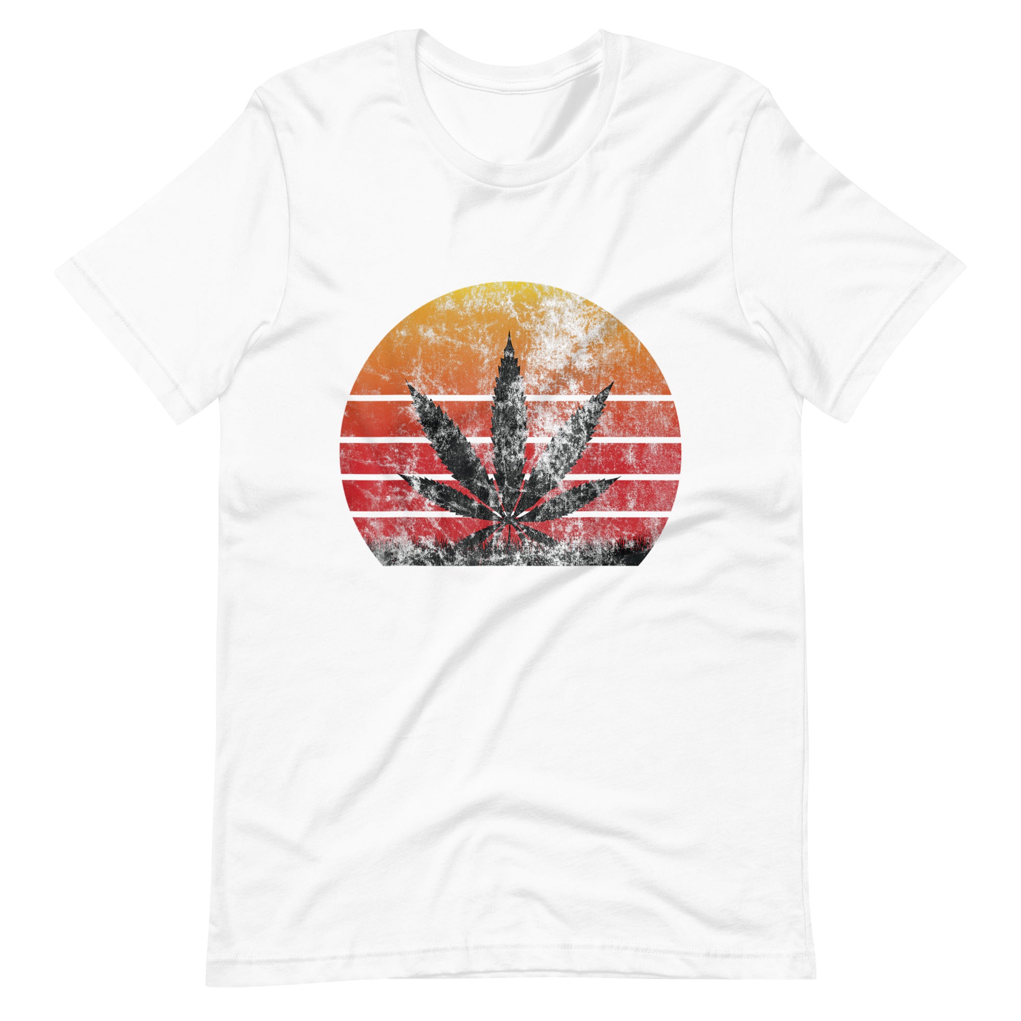 Sun-Vintage-T-Shirt-Marijuana-Leaf-Unisex t-shirt-Phoenix Styles