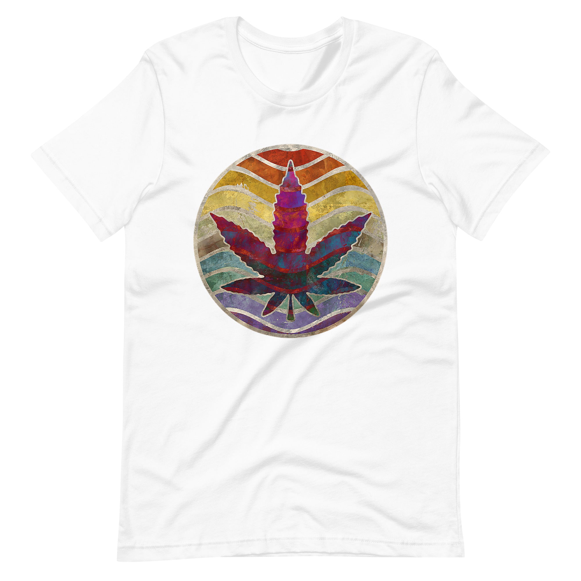 Retro-Design-of-Marijuana-Leaf-Unisex t-shirt-Phoenix Styles