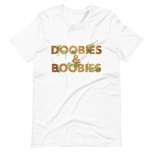 Doobies-Boobies-Breast-Bra-Weed-Unisex t-shirt-Phoenix Styles