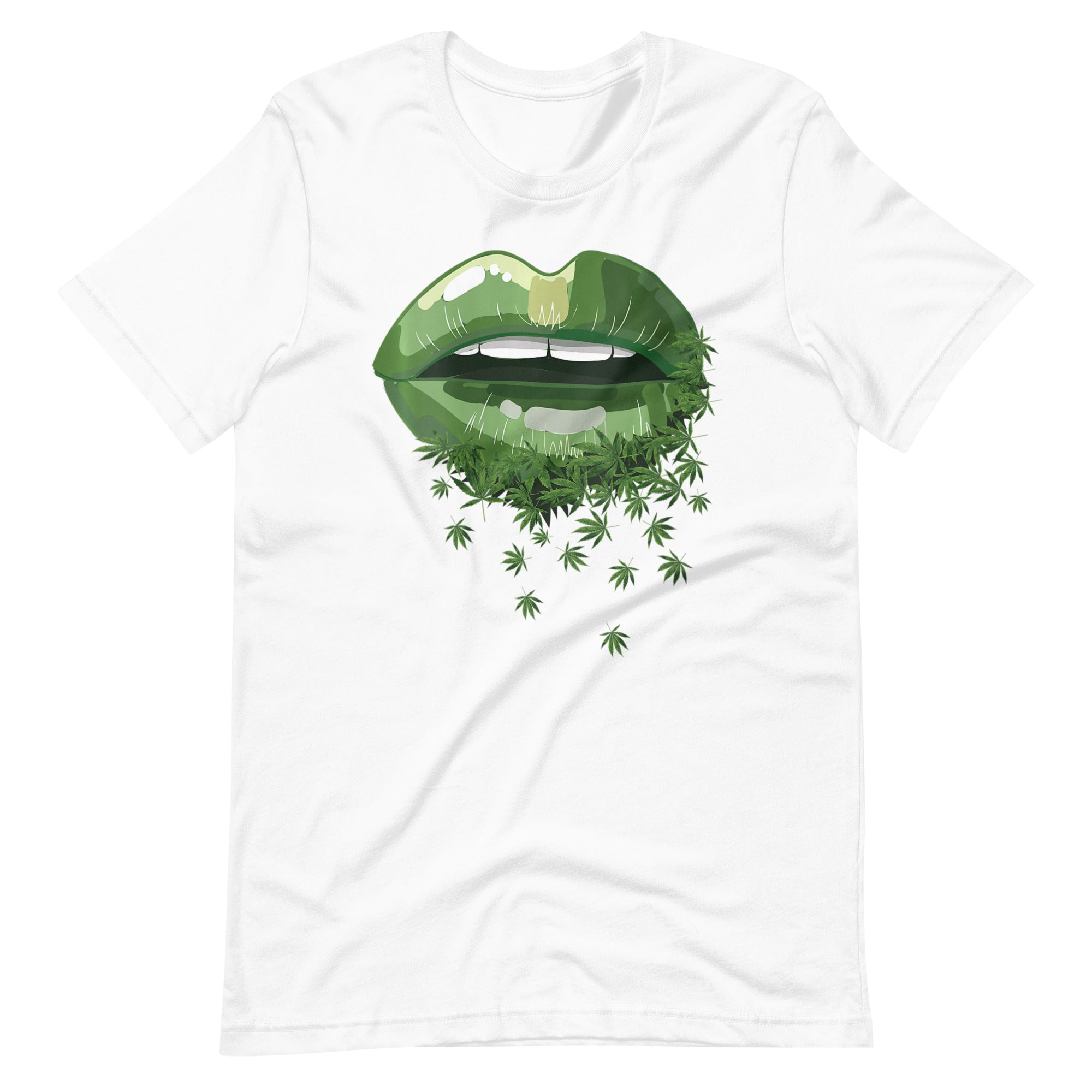 Womens-Funny-Sexy-Lips-Cannabis-Marijuana t-shirt-Phoenix Styles