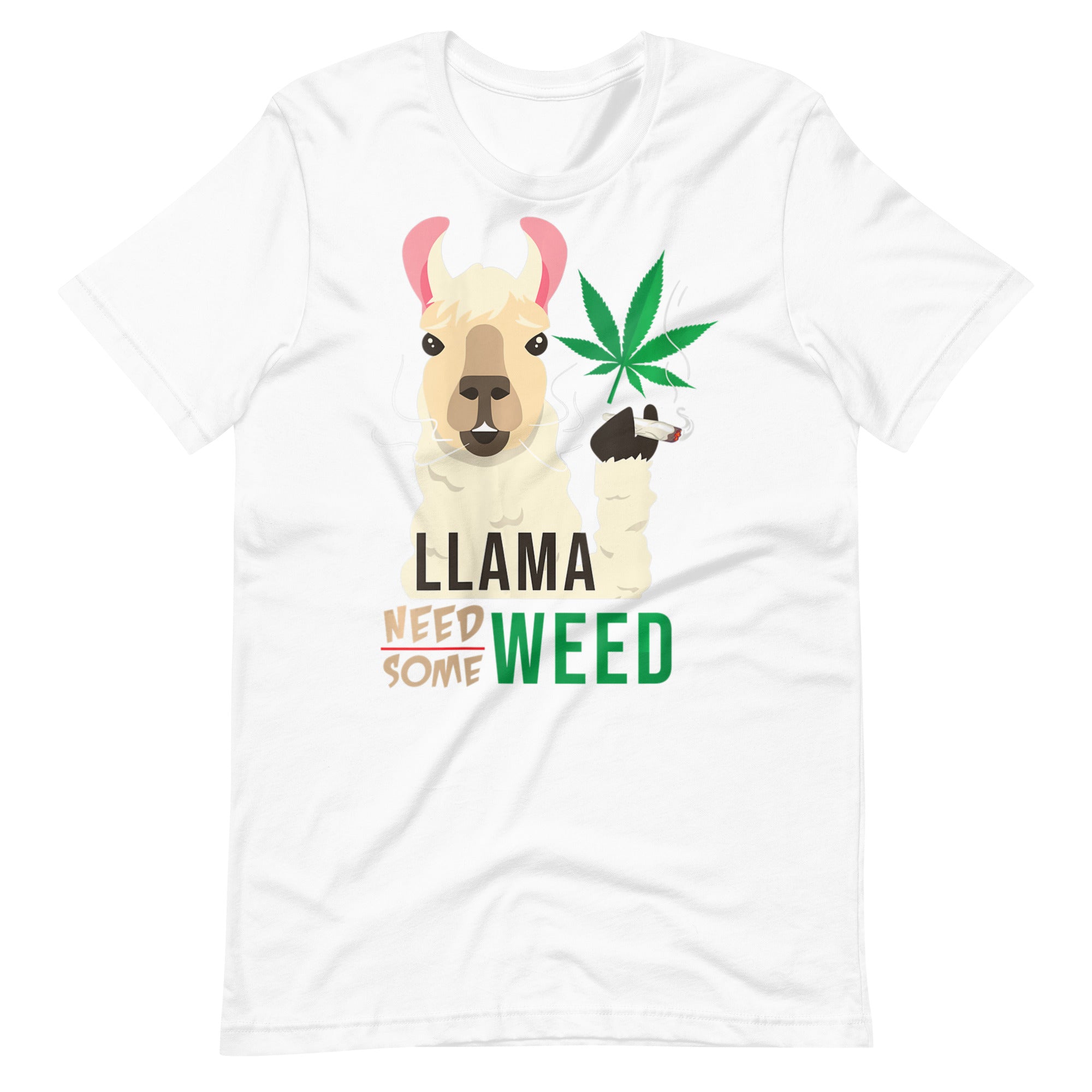 Womens-Funny-Llama-Need-Some-Weed-Pot-Smoking-t-shirt-Phoenix Styles